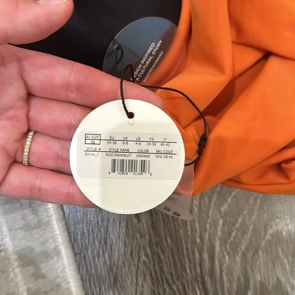 Andrea Iyamah Nisi ruffle one piece swimsuit ORANGE - Picture 4 of 6